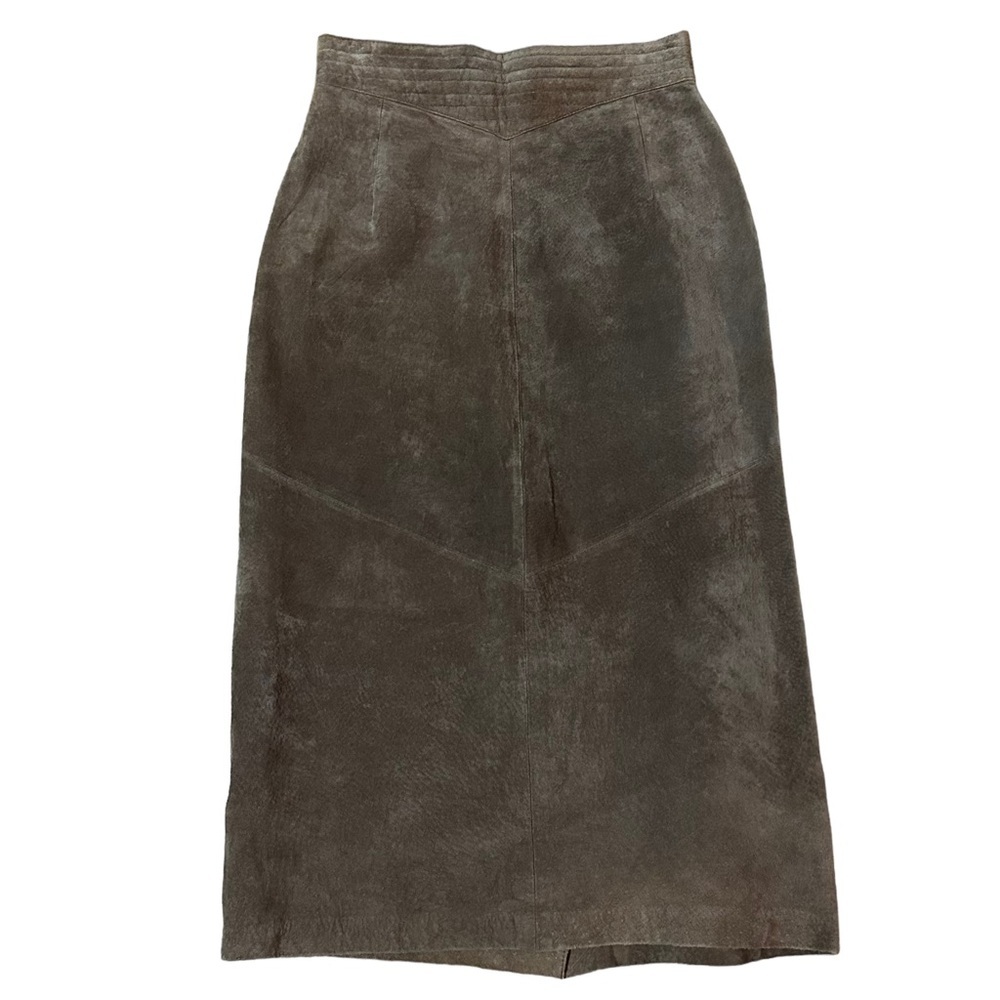 Vintage Brown Suede Lord and Taylor Maxi Skirt 28 waist